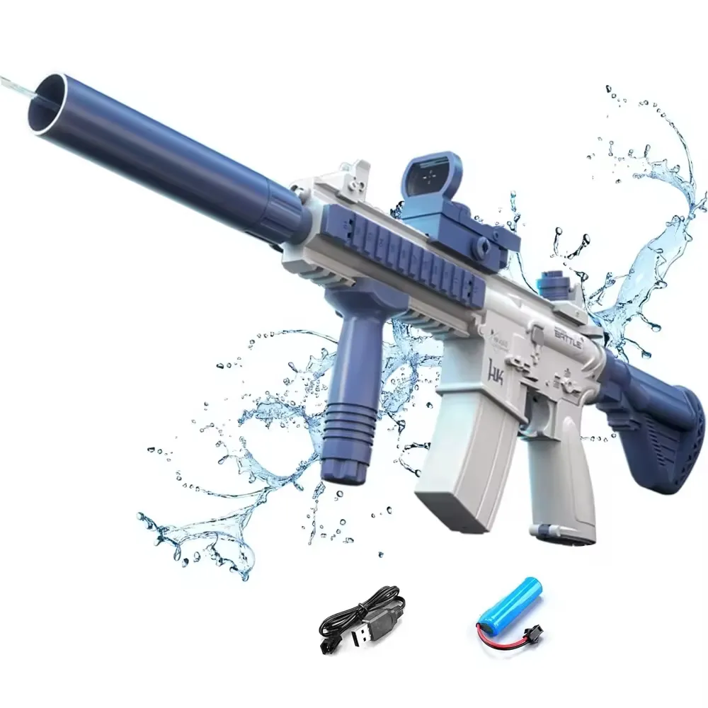 2024 новый летний подарок мощный автоматический аккумулятор пластиковый автоматический насос Электрический водяной пистолет игрушка
