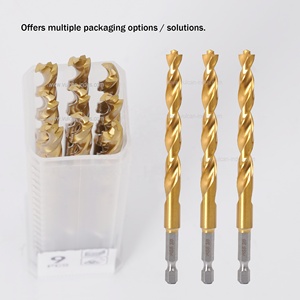 مجموعة مثاقب فولكان متدرجة الحجم لحفر ثقوب متعددة، بساق سداسي 3/<span class=keywords><strong>8</strong></span> بوصة، مطلية بالتيتانيوم، تثقب المعادن والخشب، للبيع بالجملة - Product Image 2