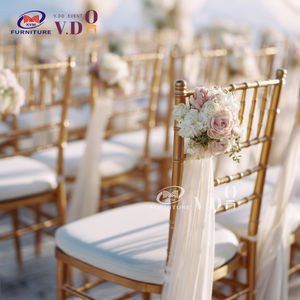 Marco de metal dorado Banquete Evento DE BODA Asientos apilables Muebles de fiesta de hotel Silla Chiavari - Product Image 2
