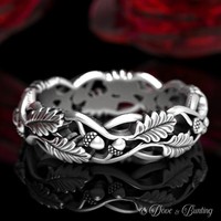 Nouvelle bague tendance pour homme, motif épineux, forme géométrique, en alliage, style vintage créatif et unique, thème forêt artistique
