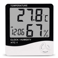 Kampa OEM ODM Hygromètre électronique d'intérieur Thermomètre numérique Affichage LCD Verrouillage des données Plastique ABS Garantie 2 ans