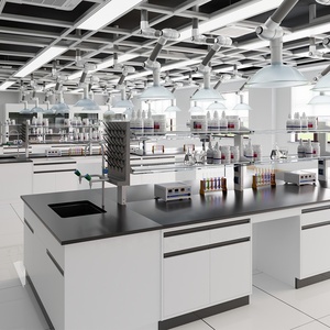 Meubles de laboratoire médical, table de travail en acier pour la chimie et la <span class=keywords><strong>biologie</strong></span>, banc de test avec évier - Product Image 2