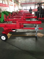 Fendeuse de bois à essence de 42 tonnes, système d'alimentation manuel alimenté par un tracteur, état d'occasion, fermes, fabrication chinoise, moteur de 15 ch, pompe