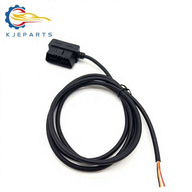 Auto Custom Cable 16 Pin OBD Male Connector to Open OBD Diagnostic Extension Wire Harness