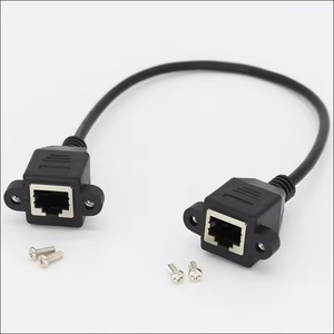 สายต่อขยาย UTP แบบ CAT5 CAT6 RJ45 ตัวเมีย-ตัวเมีย ขนาด 0.3 ม. 0.5 ม. 1 ม. พร้อมรูยึดสกรู ความเร็ว <span class=keywords><strong>1000Mb</strong></span>/s พอร์ตเครือข่าย RJ45 สามารถยึดติดกับแผงได้ - Product Image 3