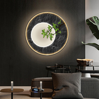 Nouveau restaurant chinois mur art décor à la maison peinture lumière led sens avancé wapiti forme ronde cristal porcelaine peinture