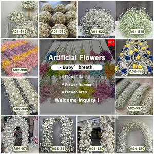 MILE Boule de fleurs de <span class=keywords><strong>gypsophile</strong></span> artificielle pour mariage, blanche, réaliste, faite à la main, toucher soie, pour centres de table - Product Image 6