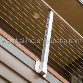 ราวจับบันไดแบบติดตั้งด้านข้าง YL METAL รุ่น Universal Top Square ขนาด 2 นิ้ว สำหรับราวบันไดแบบสายเคเบิล - Product Image 2