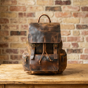 Sac à dos unisexe en cuir véritable B S International, imprimés animaliers de luxe, écologique, souple, pour l'école/le collège, pour ordinateur portable - Product Image 5