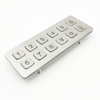 Teclado Numérico Mecánico de Metal Personalizado de 12 Teclas, Retroiluminado, Anti-vandalismo, de Acero Inoxidable para Cerradura de Contraseña de Caja Fuerte, Armario de Almacenamiento