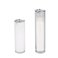 Emballage cosmétique de qualité supérieure, 30 ml, couleur personnalisable, matériau PMMA+PP, design cylindrique, flacon sans air, impression à l'écran, bouchon à vis