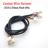 Cable de Extensión para Ventilador Molex 2510 de 2.54mm, 4 Pines, Cable de Conexión para PCB de Cobre Estañado