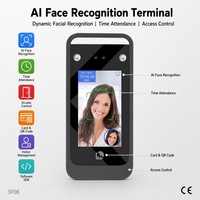Terminal de contrôle d'accès et de pointage des heures avec reconnaissance faciale dynamique par IA, lecteur de carte et de code QR, logiciel de gestion des visiteurs et SDK