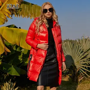 High Quality Long Women Padded Coat Warm Winter Parka Thick Quilted Coats Windproof Casual Puffer Coat With Hood
