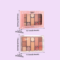 Palette de fards à paupières en plastique, 12 couleurs mélangées, effet mat, scintillant et pailleté, haute pigmentation, waterproof, maquillage pour les yeux, Maquillaj OEM