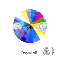 OLeeya Vente en gros de cristaux de strass à coudre de qualité supérieure 5A, forme Rivoli, verre biseauté, dos plat, grands strass à coudre pour vêtements