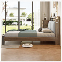 Meubles de chambre à coucher en vente chaude avec armoire Ensemble de chambre à coucher de lit King Size au design simple