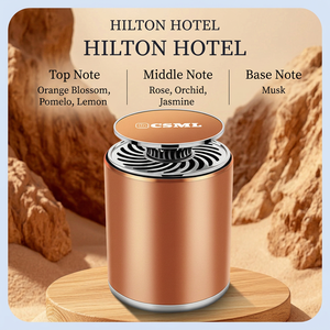 Diffuseur de parfum pour voiture en alliage d'aluminium avec couvercle rabattable, parfum longue durée, thé zen, gardénia Hilton, Cologne, recharge sans électricité - Product Image 4