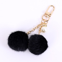Nouveau Breloque Créative en Fausse Fourrure Douce avec Perle Polyvalente, Pendentif Porte-clés, Ornement pour Téléphone Portable