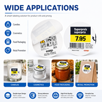 Étiquettes rondes personnalisées à double couche avec code QR, autocollants résistants à la chaleur pour bougies parfumées, pots en verre et bouteilles