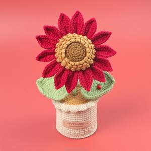 Maceta de Girasol Tejida a Mano para Decoración del Hogar, Navidad, Halloween, Graduación, Día de la Madre, Pascua, Venta al por Mayor - Product Image 5