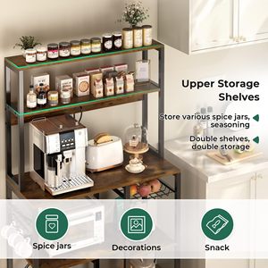 Estante de almacenamiento para comercio electrónico transfronterizo con enchufe, soporte de suelo multiusos para botellas de condimentos para cocina doméstica, sencillo - Product Image 3