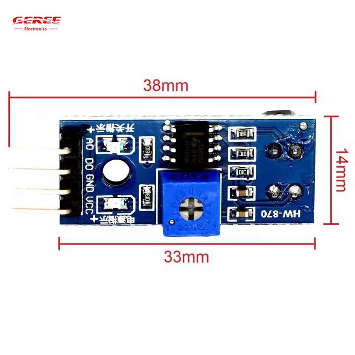 TCRT5000 Line Tracking Sensor 3.3V 5V Infrared Reflective Light Switch Module LM393 Obstacle Avoidance Module 4pin Power Supply