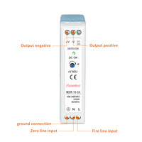 Mini alimentation à découpage sur rail boîtier en plastique 10W MDR-10-24V de transformateur cc basse puissance