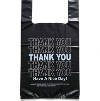 Sacs en plastique HDPE/LDPE personnalisables avec poignée gilet pour l'emballage alimentaire des restaurants et l'utilisation professionnelle