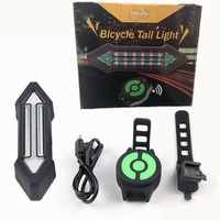 Feu arrière COB de vélo de montagne de nouvelle génération avec clignotants intégrés et batterie rechargeable par USB pour une visibilité nocturne améliorée