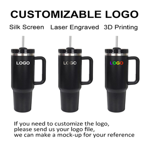 Original Classic 304 Stainless Steel 40oz Tumbler Handle Straw Custom Logo H2.0 6-12H Thermal Insulation Boiling Water Safe - Product Image 2