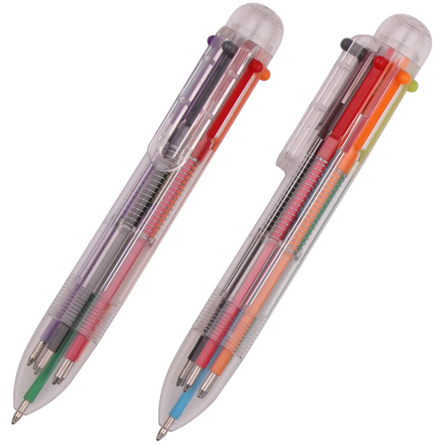अनुकूलित पूर्ण रंग डिजाइन बहुरंगा में 6 रंग लघु 6 1 multifunction कलम छोटे प्लास्टिक कलम 6 1 कलम में