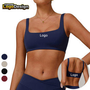 Hot Sexy Áo ngực thể thao đẹp trở lại đồ lót chạy chặt chẽ thể thao Crop Tank Tops cổ vuông của phụ nữ liền mạch Thanh Niên Yoga áo ngực - Product Image 1