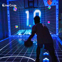 AR olahraga holografis dalam ruangan proyeksi interaktif permainan basket Cyber Dunk Reality
