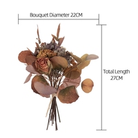 MW89002 — Bouquet de roses et d'hortensia, fleurs décoratives, plantes, meilleure vente