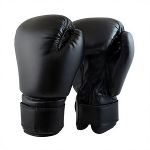 Gants de boxe en cuir PU rouge respirants avec sangle de poignet réglable, logo personnalisé, unisexe, pour l'entraînement aux arts martiaux et le sport - Product Image 3