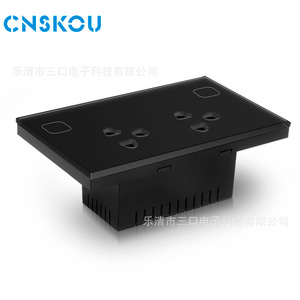 Cnskou Smart Us <b>Plug</b> 10A Glass Wall Socket Wi Fi <b>Remote</b> <b>Control</b> Timer Power Metering Universal - Product Image 5