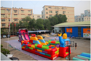 Pista de Obstáculos Inflable Colorida con Tobogán, Gran Parque Infantil Inflable para Niños, Diversión al Aire Libre, Eventos y Negocios de Alquiler - Product Image 6
