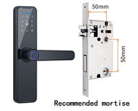 Enrique Tuya Smart App-Gestuurde Vingerafdruk Wachtwoord Elektronisch Deurslotsysteem Hout Veilige Wifi Connectiviteit Aluminium Cloud