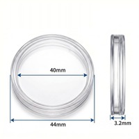Capsules de rangement transparentes pour pièces de monnaie de 16 à 45 mm, boîte de collection de pièces de monnaie en plastique, boîtes de protection pour pièces de monnaie, conteneur, 100 pièces