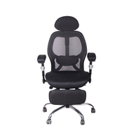 Chaise de bureau moderne SX-W4028AG avec appui-tête réglable et fauteuil de direction pivotant en métal pour mobilier de bureau avec repose-pieds