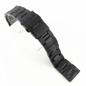 <span class=keywords><strong>Bracelet</strong></span> de montre en acier inoxydable massif 20mm 22mm 24mm PVD noir <span class=keywords><strong>Bracelet</strong></span> en métal pour hommes avec <span class=keywords><strong>boucle</strong></span> déployante pour montre de plongée - Product Image 2