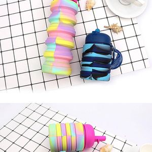 Silicone <b>Water</b> <b>Bottle</b> Foldable Telescopic 401ml <b>500ml</b> Portable Outdoor Travel Sports Cup Unisex - Product Image 1