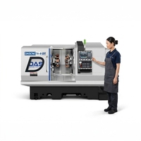 Mesin Bubut CNC Dual Spindle Y-axis Power Turret TA-8-DIY Medium Duty Turning Center untuk Pemesinan Bagian Poros