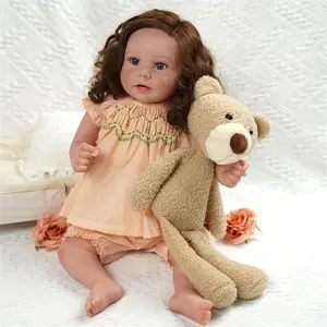 Lovely boneka bayi aster 20 inci, boneka bayi perempuan nyata realistis