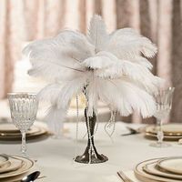 45-50cm en vrac en gros naturel Floral Vase fête grand 14/18 "bricolage artisanat blanc plumes d'autruche pour bricolage artisanat mariage décor à la maison