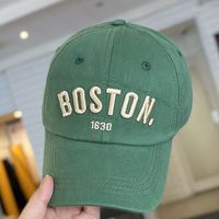Casquette de baseball rétro vintage ajustable pour bébé, en toile teinte et délavée, avec logo lettre, de haute qualité, style sportif, 6 panneaux, vente en gros