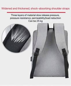 Wholesale Hot Sale Custom Clear Waterproof Anti-Theft Oxford USB Laptop <b>Backpack</b> with Zipper Closure - Product Image 4