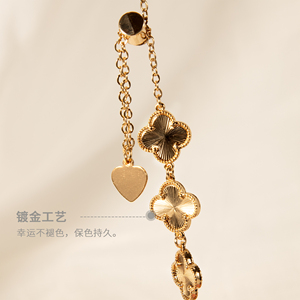 สายโลหะหุ้มหนังสี่แฉกนำโชค ดีไซน์หรูหรา ขนาด 16 มม. สำหรับนาฬิกา (OEM) - Product Image 3