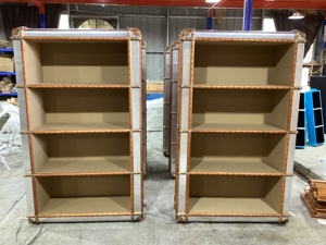 Cubierta <span class=keywords><strong>de</strong></span> aluminio <span class=keywords><strong>de</strong></span> Aviador Vintage, estantería <span class=keywords><strong>de</strong></span> <span class=keywords><strong>madera</strong></span> <span class=keywords><strong>de</strong></span> ratán <span class=keywords><strong>de</strong></span> 4 niveles, y la Oficina para el hogar, librería Industrial - Product Image 3